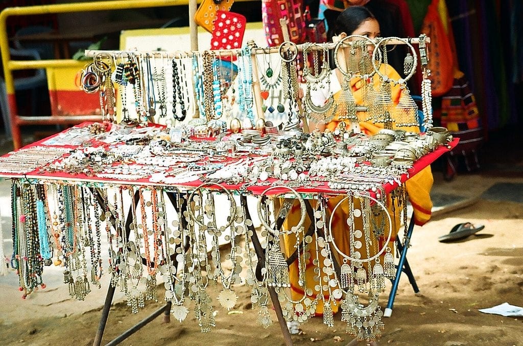 Banjara jewellery at the market area near Virupaksha Temple.