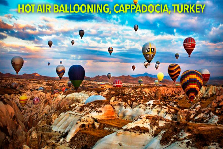Hot-Air-Ballooning,-Cappadocia,-Turkey
