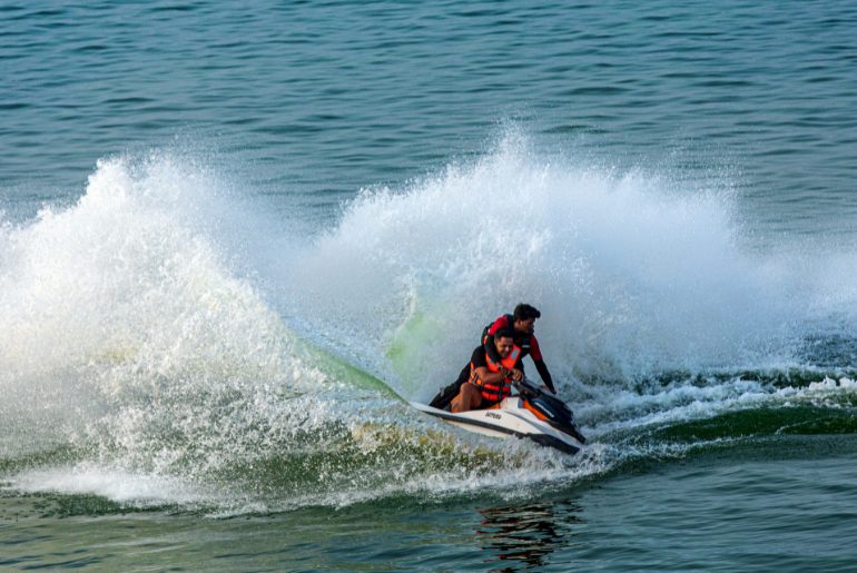 jet skiing