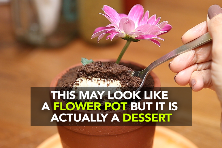 Jamjar Diner Serves An Edible Muddy Dessert In A Flower Pot