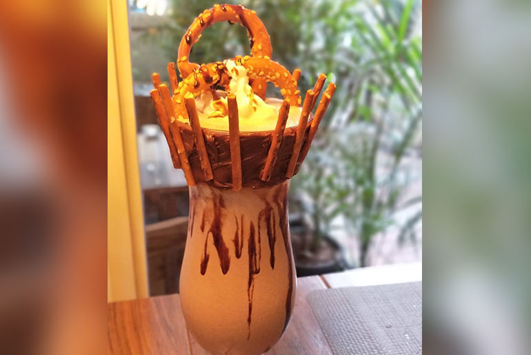 You Need To Try The Nutella Pretzel Shake At GeoBistro In Viman Nagar