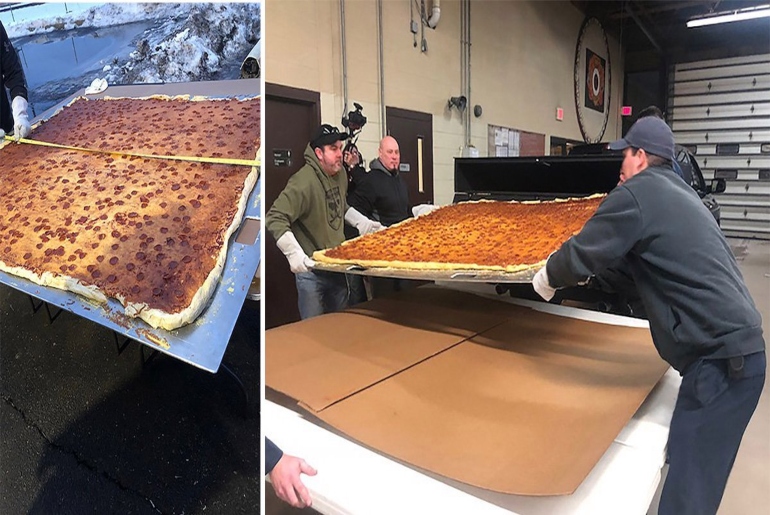 This Pizza Is As Big As Your Bed!