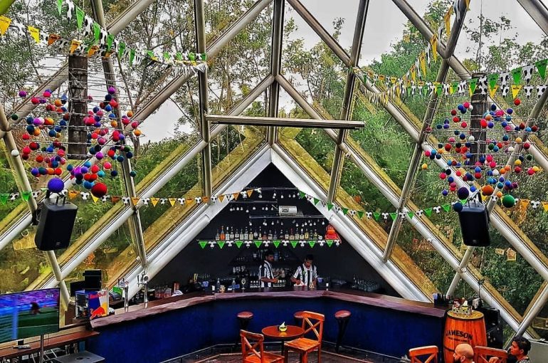 The Monkey Bar In Delhi Is Shaped Like A Pyramid