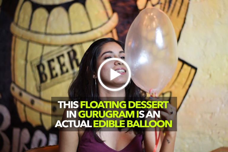 Edible Helium Balloon At Brew Buddy In Gurugram