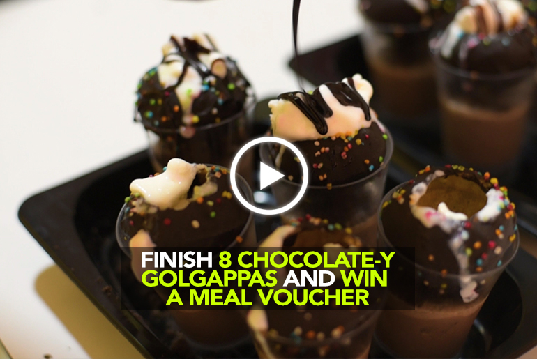 Finish These 8 Chocolate Gol Gappas & Win An Unlimited Meal Voucher In Delhi