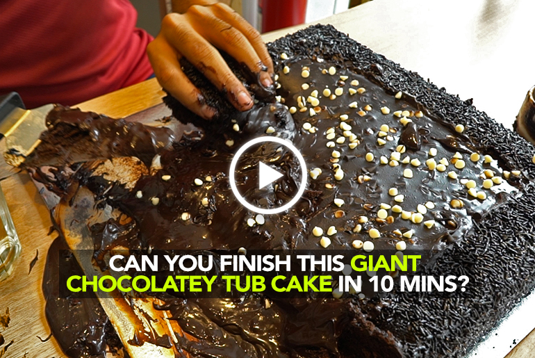 Can You Finish This Giant Chocolate Tub Cake Within 20 Minutes In Mumbai?