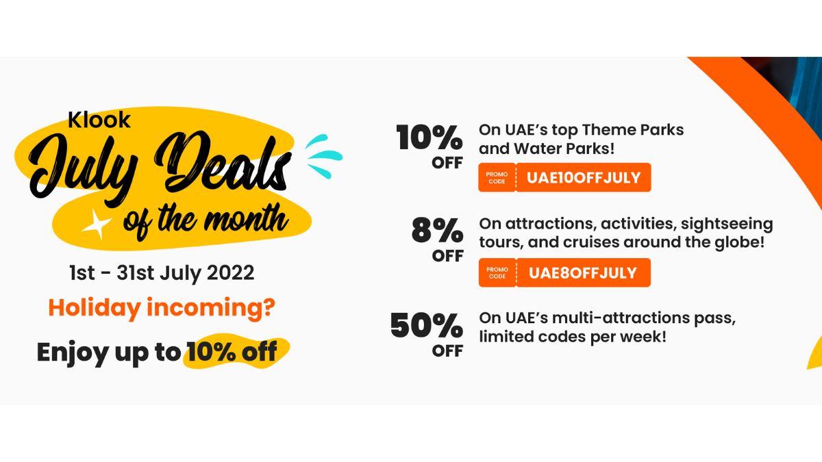 Eid Deals On Klook Save 45% OFF On Things To Do Within Dubai & Abu Dhabi  With Klook