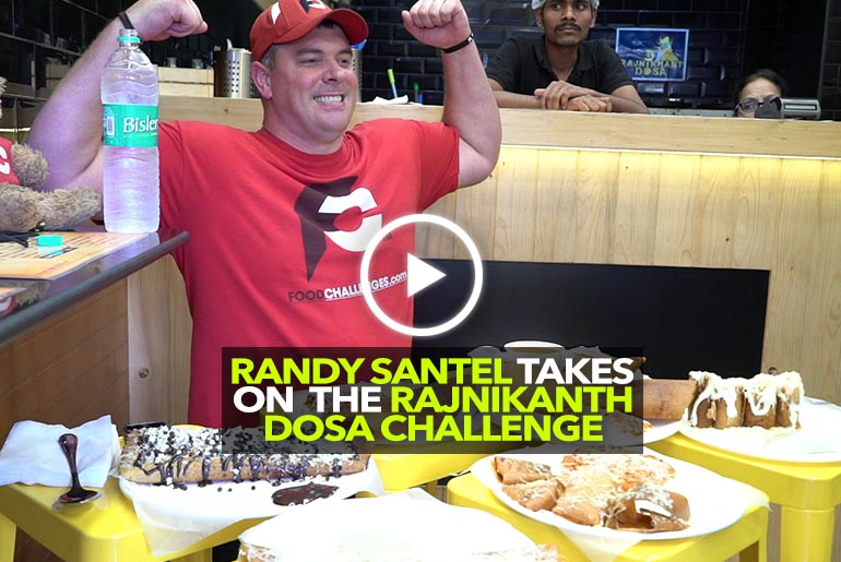 Randy Santel Takes On The Dosa Challenge In Mumbai