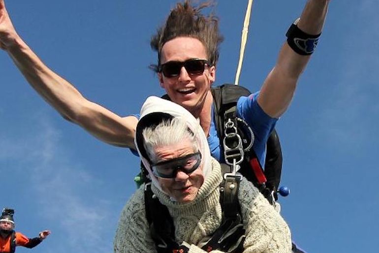 102-Year Old Woman Sets Skydiving Record