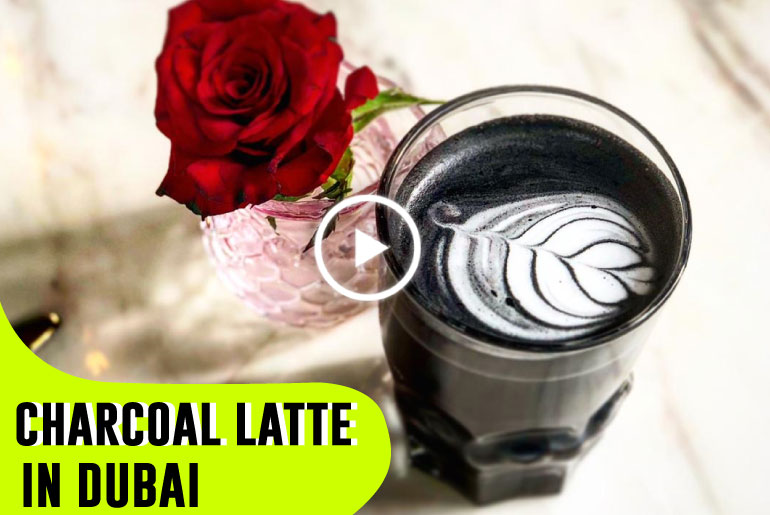 Secret Garden Cafe Serves Charcoal Latte In Dubai
