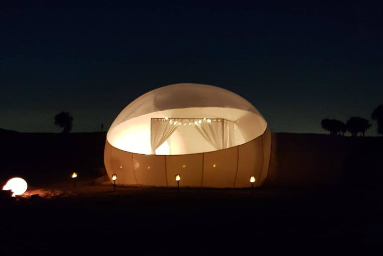 Sleep Inside A Bubble – In The Middle Of The Desert