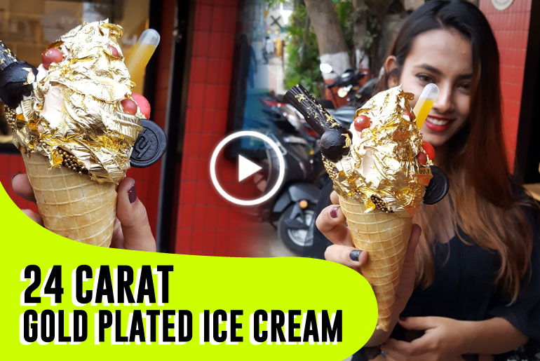 Real 24-Carat Gold Plated Ice Cream in Mumbai
