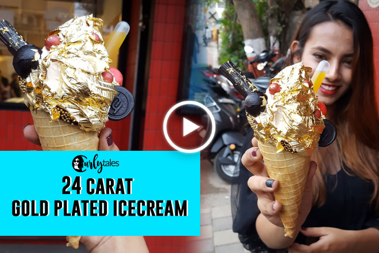 Gold Plated Ice Cream At Huber & Holly In Mumbai