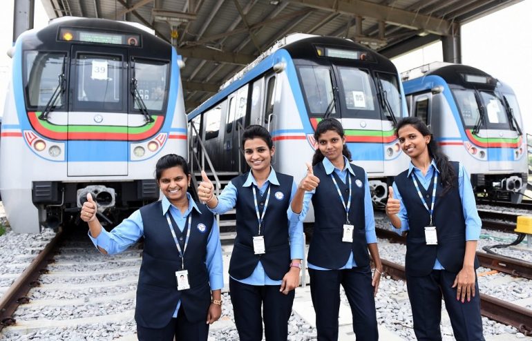 India’s First All Women Led Metro Station In Hyderabad!