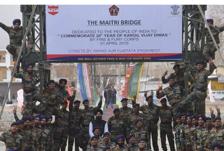 Longest Suspension Bridge Built By Indian Army In Leh