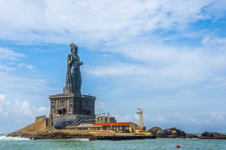 Kanyakumari Is Home 133-Ft-Tall Statue of A Famous Poet
