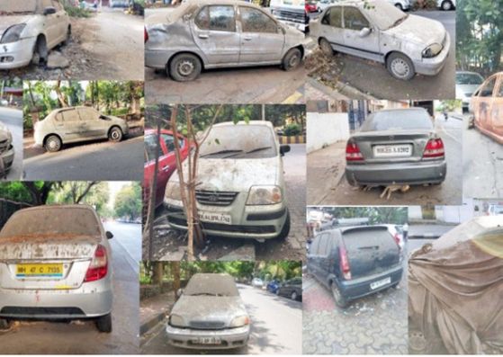 Abandoned Vehicles Clog Streets Of Thane