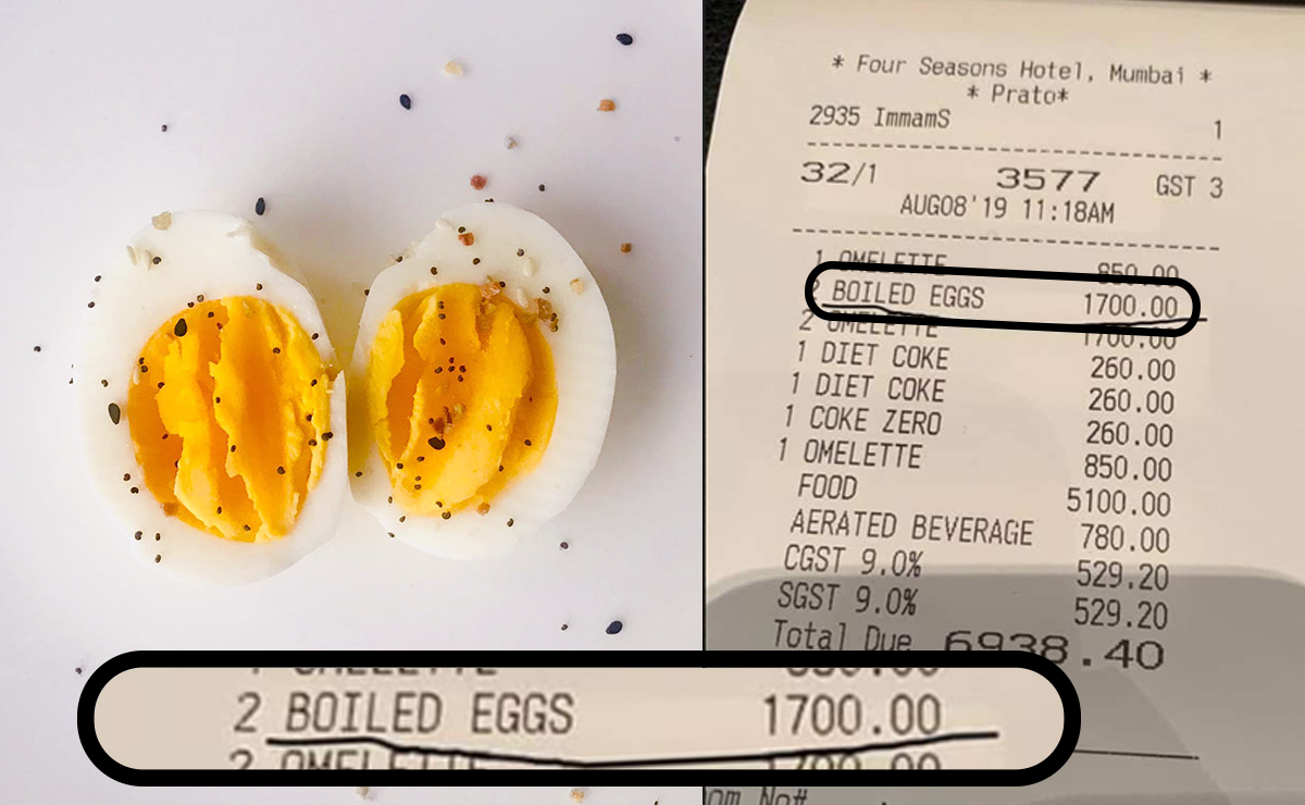 5 Star Hotel Charges ₹1700 For Two Boiled Eggs, Customer Shares Bill On Twitter