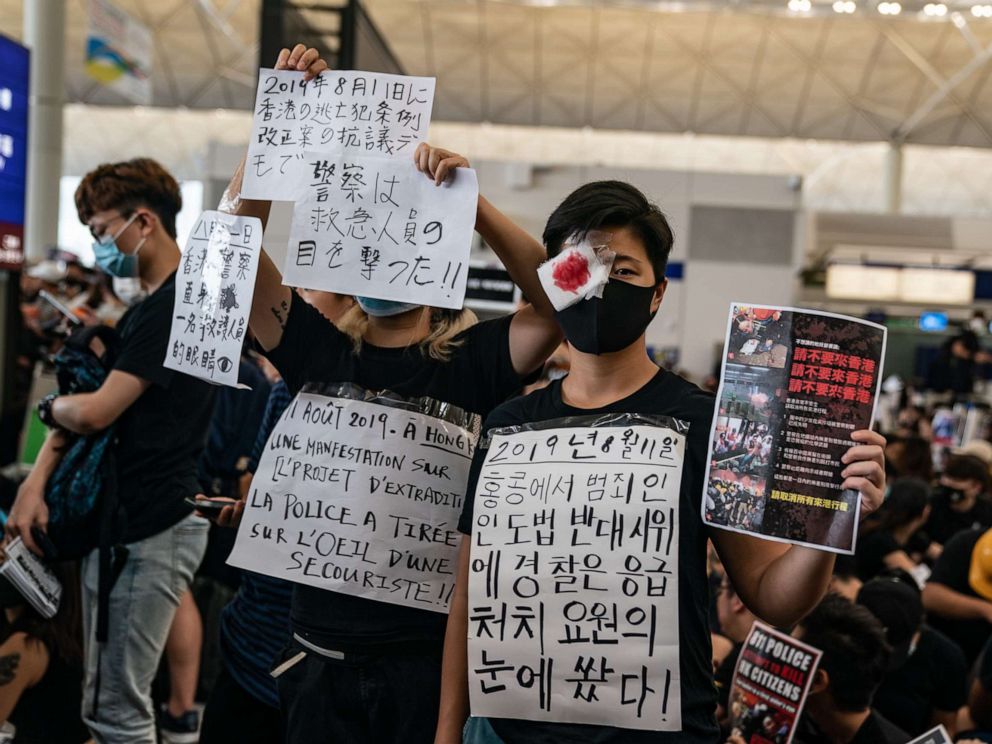 Hong Kong Airport Witnesses Mass Protests, Struggles To Reopen