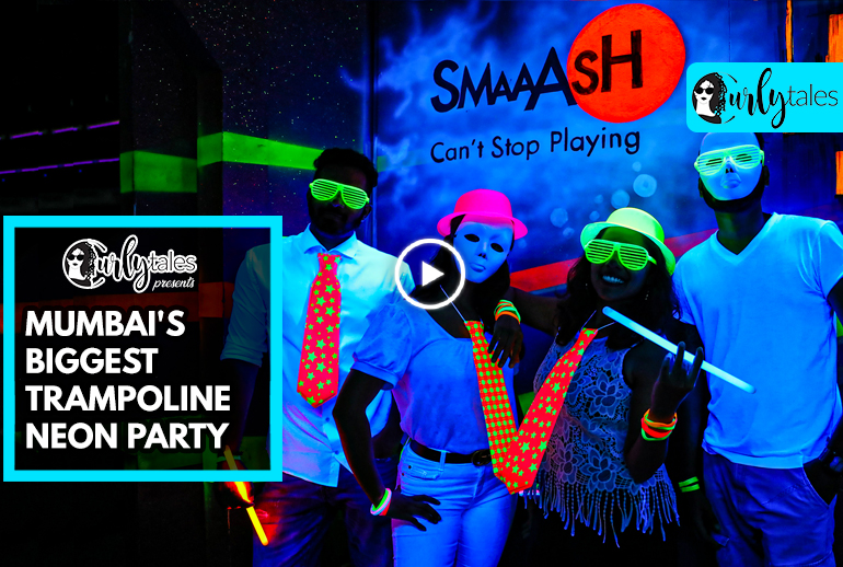 Mumbai’s Biggest Trampoline Neon Party By Curly Tales At Smaaash In Lower Parel