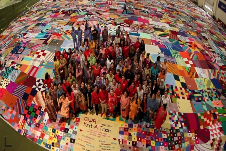 UAE Women Knit World's Largest Blanket, Make It To The Guinness