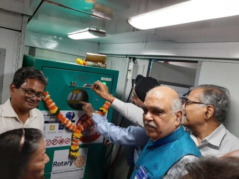 Indian Railways Sets Up First Plastic Crushing Machine Inside A Train