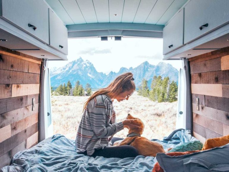 24-Year Old Girl Travels The World With Her Dog In Her Van