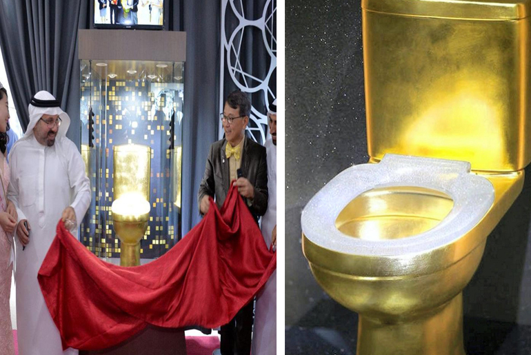 Dubai’s Amazing Museum & Art Gallery Gets Record Breaking, Diamond Studded Toilet Bowl