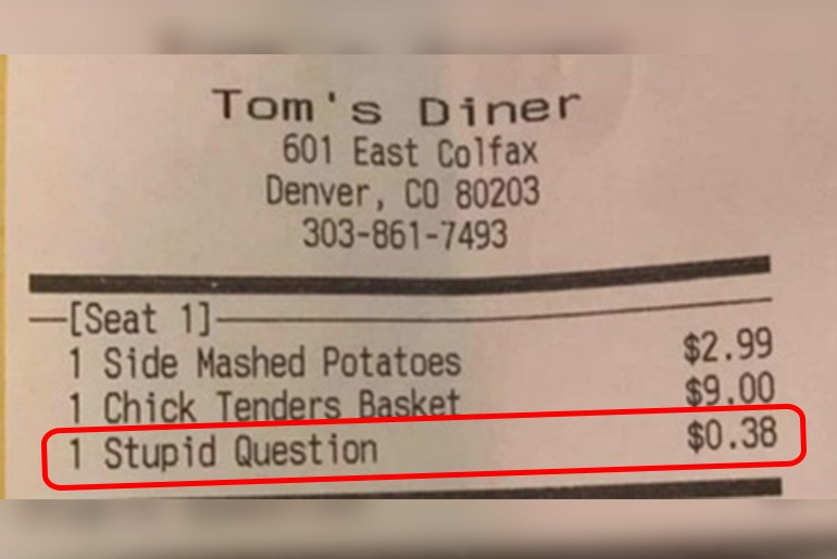 Tom’s Diner In The USA Charged A Customer ₹27 For A Stupid Question