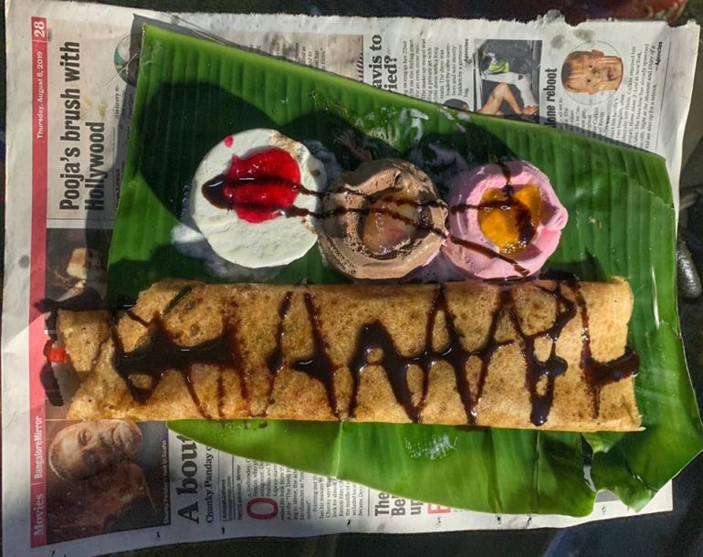 Sweeten Your Taste Buds With Ice Cream Dosas At Bangalore’s Amarnath Chats