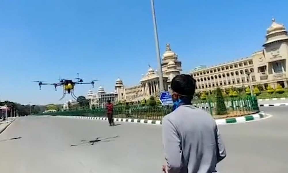 bbmp drones sanitize bangalore