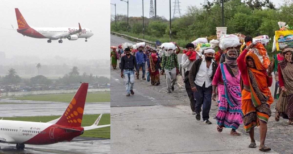 SpiceJet Airlines Offers Flights To Carry Migrant Labourers To Their Homes From Delhi And Mumbai