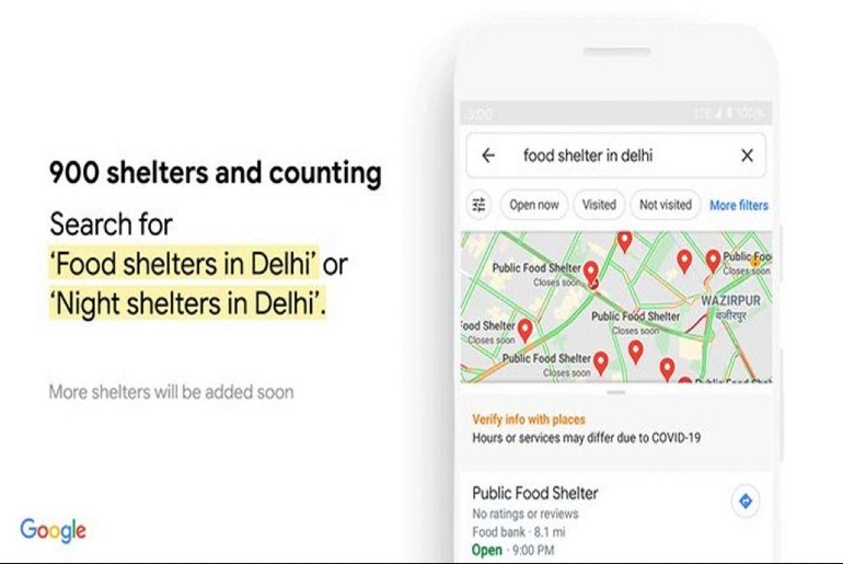 Delhi’s Food & Night Shelters Can Now Be Located On Google Maps: Here’s How You Can Find One