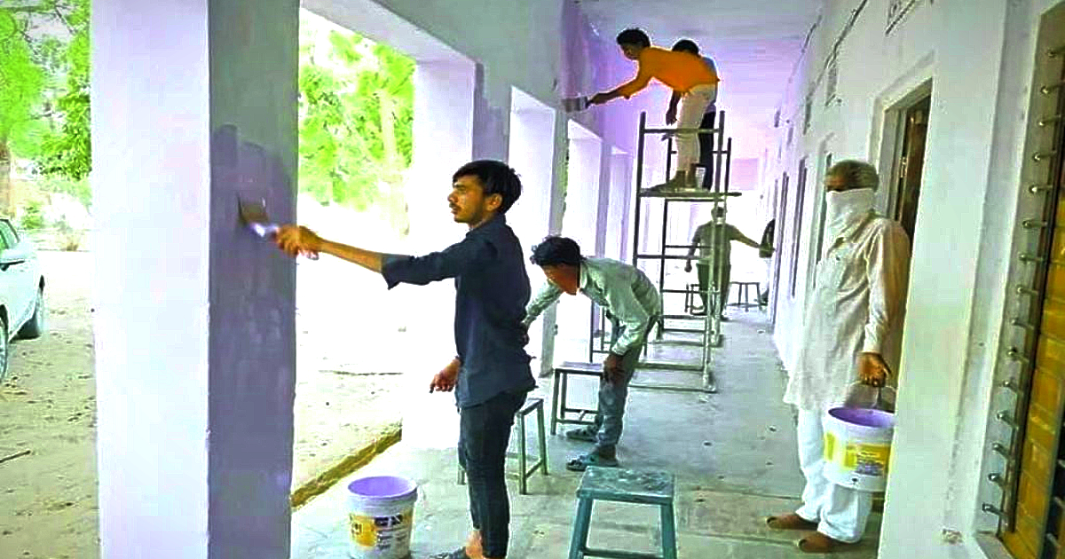 Migrant Labourers In Rajasthan Paint School Walls To Thank Locals For Food And Shelter