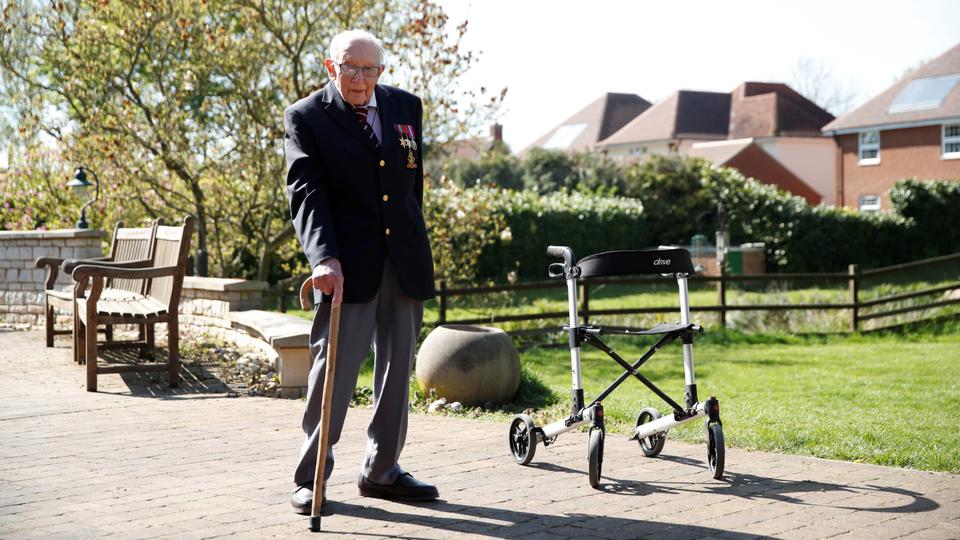A 99-Year-Old WWII Veteran Raises Over $17 Million For UK’s NHS By Walking 100 Laps In His Garden