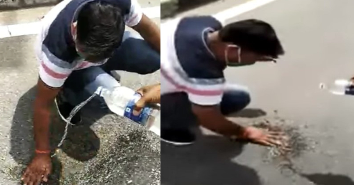 Chandigarh Biker Made To Clean Road After Spitting