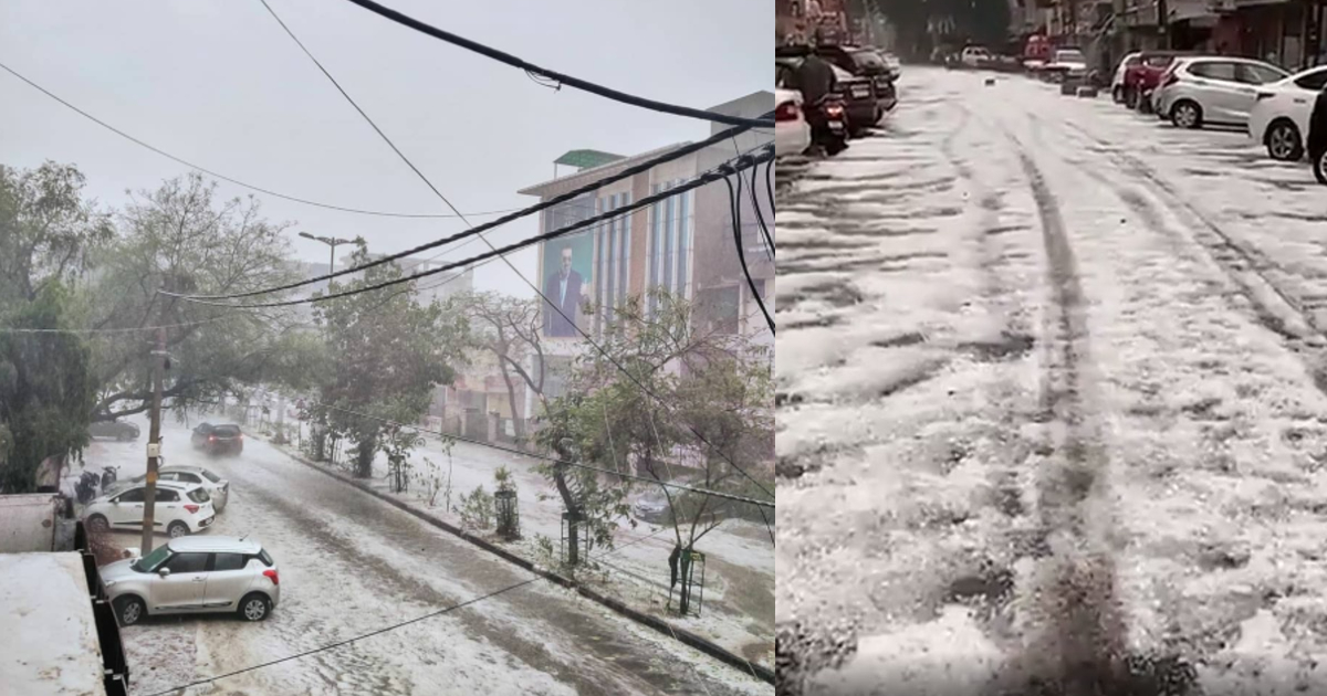 Delhi NCR Turns Into Shimla After Hailstorm