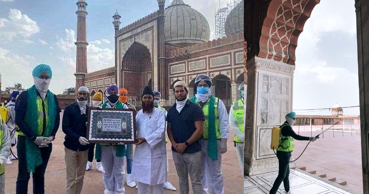 Sikh Members Sanitize Delhi’s Jama Masjid