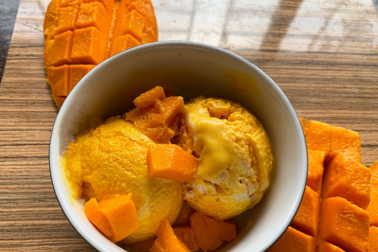 3 ingredient mango ice cream