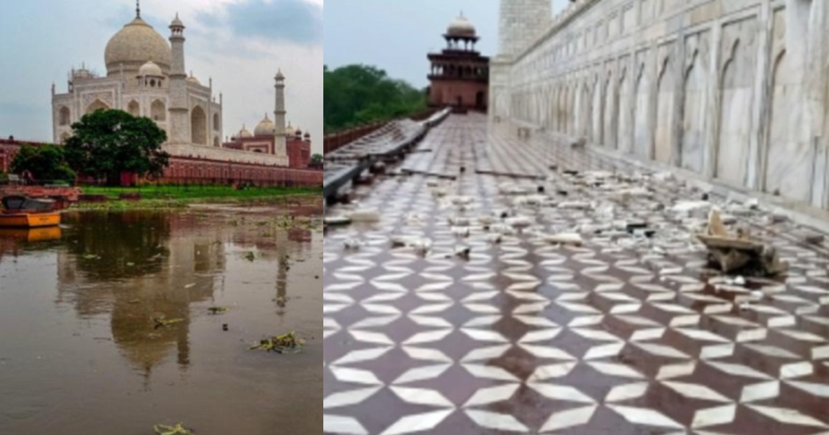 Thunderstorm Damages Taj Mahal’s Marble Railings