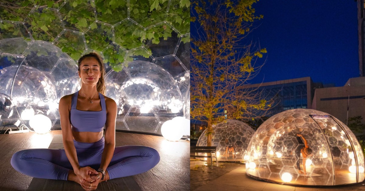 Toronto Does Yoga In A Bubble To Practice Social Distancing