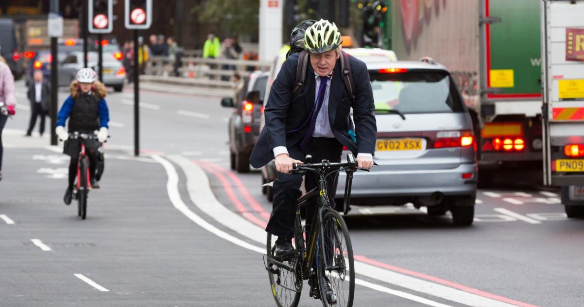 UK Prime Minister Boris Johnson Rides Made-In-India Cycle At Launch Of Cycling Drive