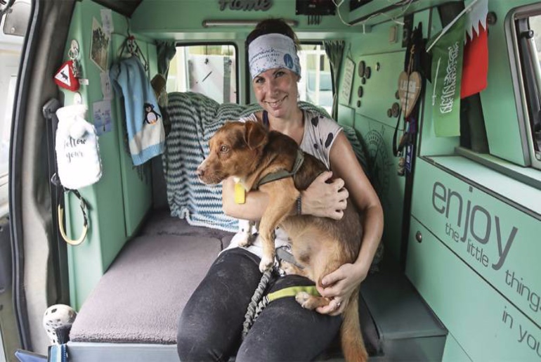 Solo Woman Traveled From Germany To UAE In Her Caravan