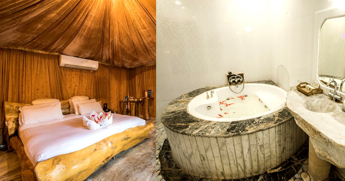 The Lohagarh Fort Resort In Jaipur Has Tents With Hot Tub To Laze With Your Bae