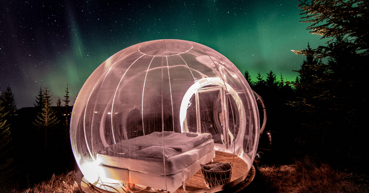 Iceland’s Magical See-Through Bubble Lets You Sleep Under The Northern Lights