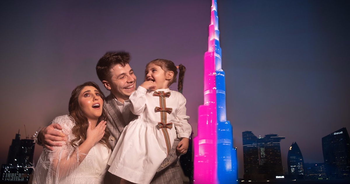 Dubai Influencer Couple Got Their Baby’s Gender Announced On The Burj Khalifa