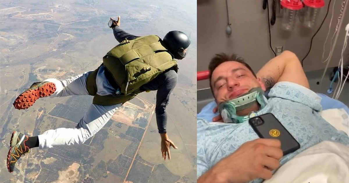 Social Media Influencer King Vitaly Breaks Neck & Back While Sky Diving