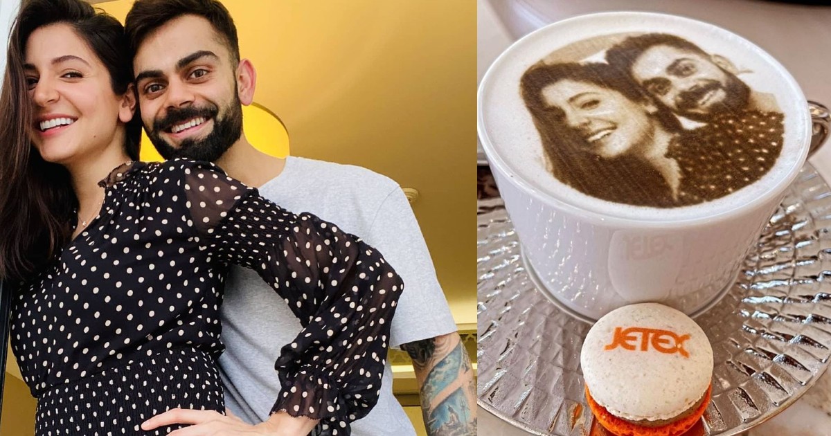 Virat Kohli & Anushka Sharma Enjoy Customised Coffee With Their Faces On The Beverage In UAE