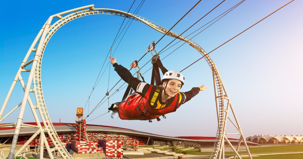 Ferrari World Abu Dhabi To Launch A Zipline & Roof Walk Experience That Will Take Thrills To The Next Level