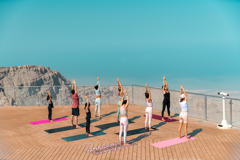 You Can Now Do Yoga 1934 Metres Above Ground At UAE’s Highest Mountain Peak